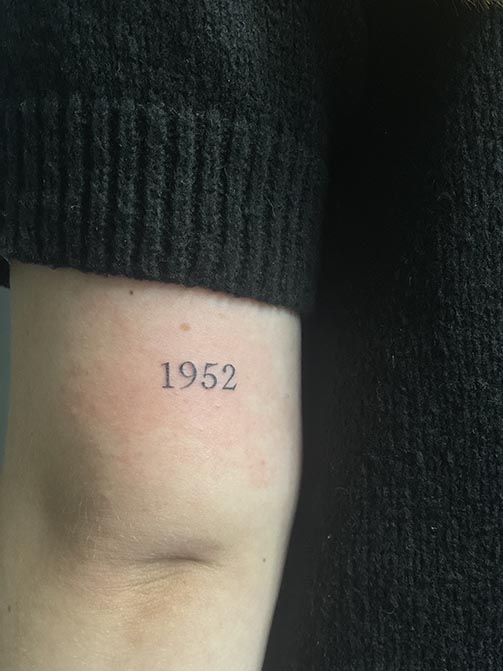 Tatuajes de nombres y fechas
